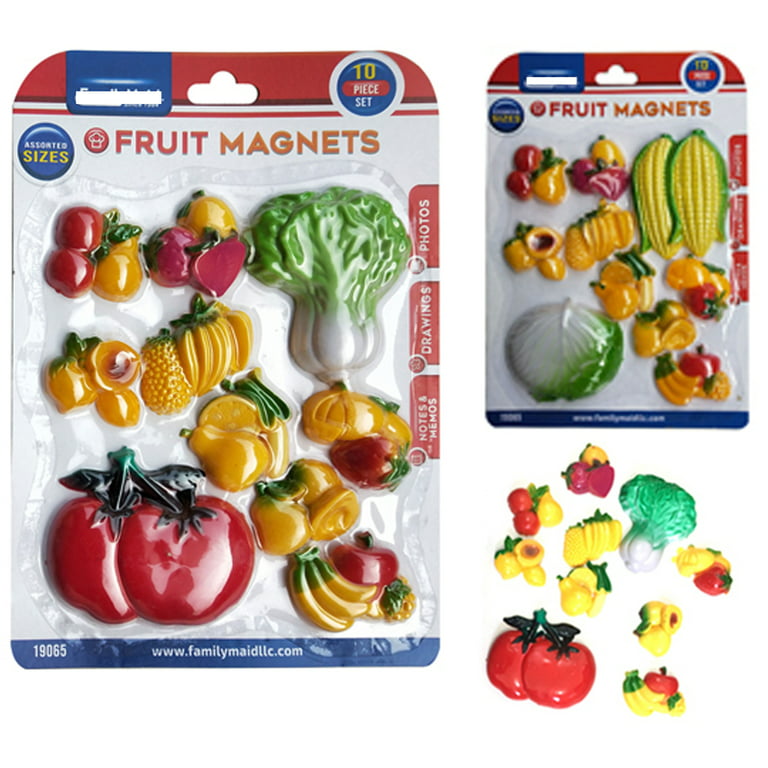 12 Pcs Fridge Magnet Plastic Vegetable Novelty Colorful Kitchen Decoration Gift
